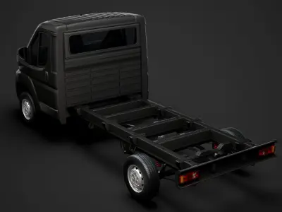 Citroen Jumper Chassis Truck Single Cab 3800WB 2014 3D model