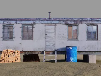 Shelter cabin Low-poly 3D model