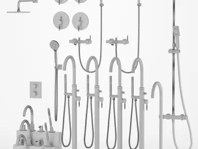 Omnires shower faucets Collection Y Set2 3D model