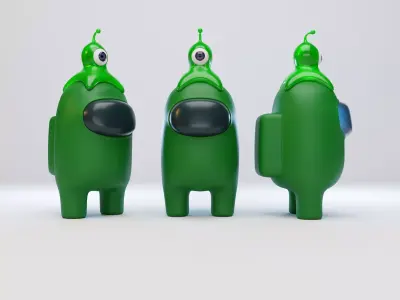 Among Us Brain Slug Character  3D model