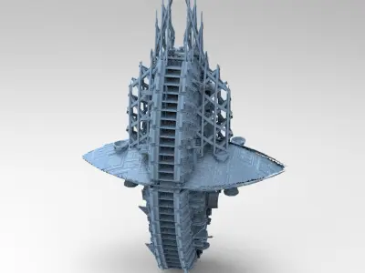 Desert Dune Rusted Drone shard 1 3D model