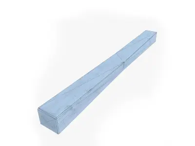 Square Wood Log Low-poly 3D model