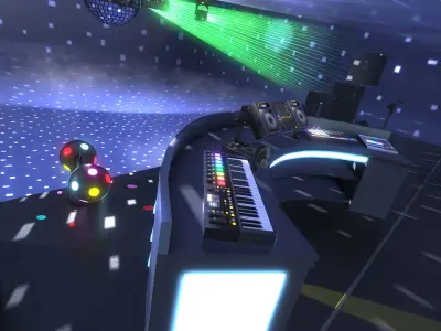 Night Club props - Unity Low-poly 3D model