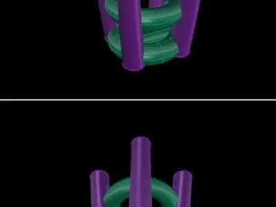 4-Prong Solitaire Earring 2MM50 3D print model