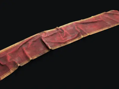  Old Carpet Collection Low-poly 3D model