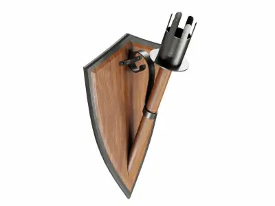 Torch collection lord of rings wall sconce 3D model