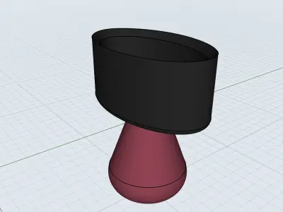 OvalLamp table lamp with shade 3D print model