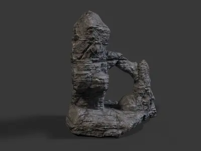 Rock Cliff Low-poly 3D model purchase