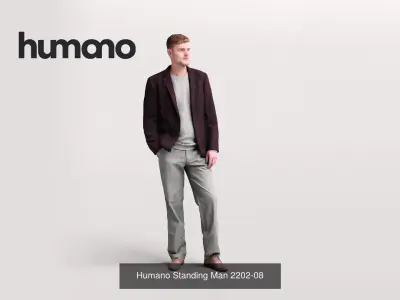 Humano 6-Pack - STANDING PEOPLE - 6x 3D models A