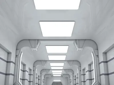 Sci Fi Corridor 3D model 49