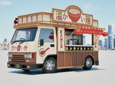  Japanese Generic Ramen Food Truck PBR 
