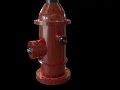 Hydrant model fire Low-poly 3D model