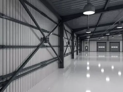 Warehouse interior and exterior 5 3D model