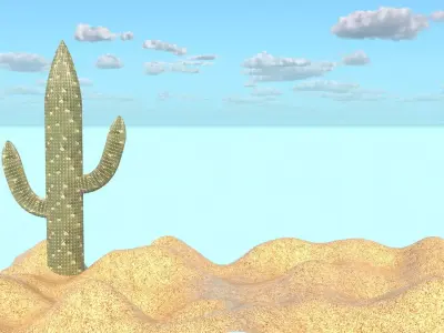 Cactus In Desert 3D model