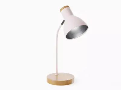 Adjustable Table Lamp Pink - PBR metal lamp Low-poly 3D model