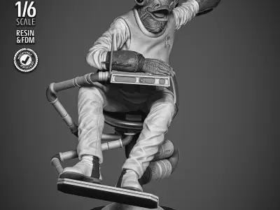 STAR WARS Ackbar Admiral Sculpture 3D print model