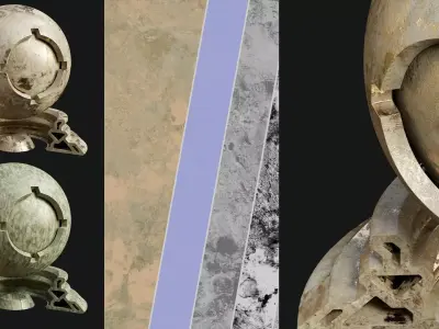 Plaster Patina Materials 01-02 - PBR - Seamless - 4k - SBSAR  Texture