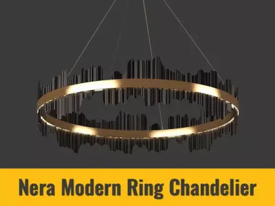 Nera Modern Ring Chandelier 3D model