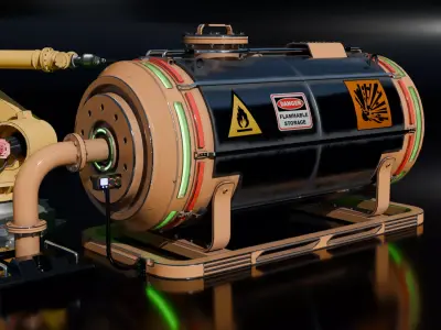 Sci-fi Gas Tank 3D model