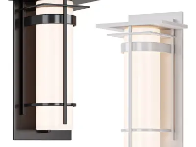 Banded with Top Plate Small Outdoor Sconce 3D model
