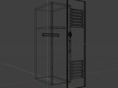detailed locker 3D model 3D model