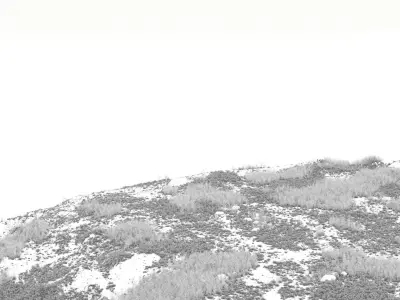 Overlooking the mountain at night 3D model