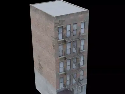 Realistic NY City Buildings - Med Level Pack 1 3D model