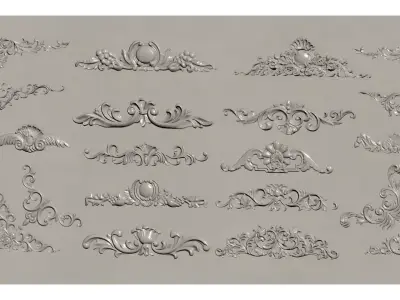 European-style carvings 3D model