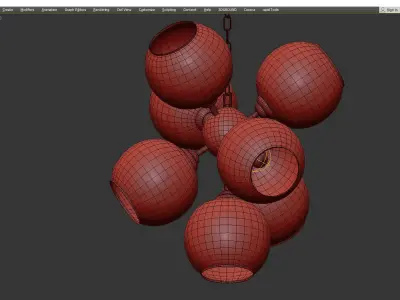 Bubble Glass Bronze Low-poly 3D model