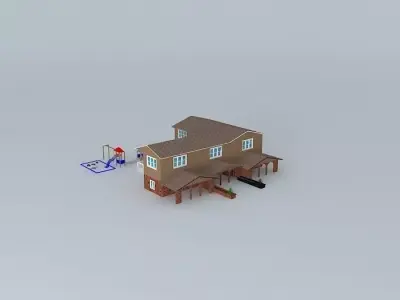 RANCH STYLE COUNTRY HOME 3D model