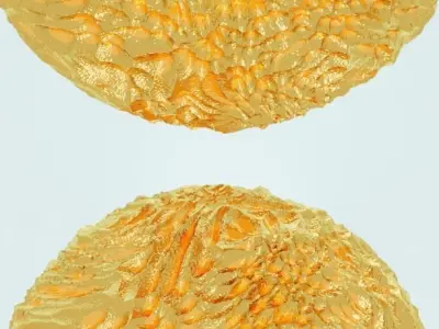 Stylised Sun Procedural Texture 3D model