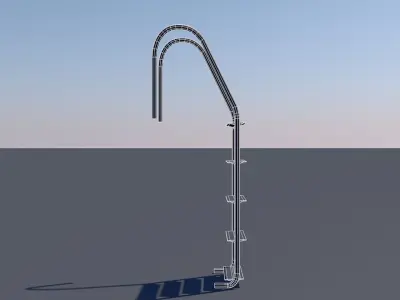 Pool Ladder Low-poly 3D model