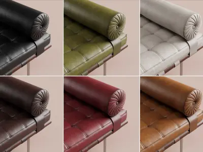 Barcelona 3d collection - chair - daybed - stool 3D model