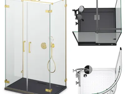 Cabin showers Radaway set 164 3D model