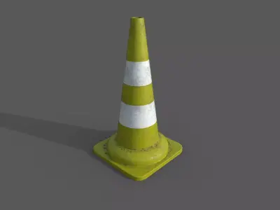 Traffic cone Low-poly 3D model 20
