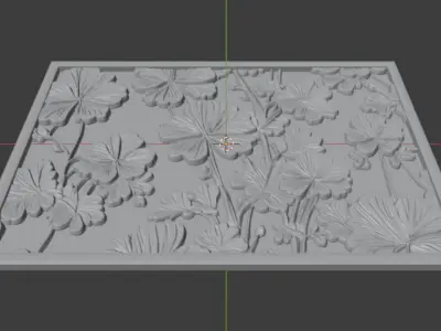 Modern Wall Panel Relief for CNC and 3D Printing 11 3D print model