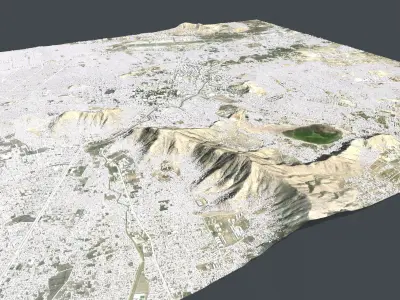 Cityscape Kabul Afghanistan 3D model