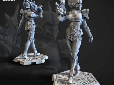 Swan Helmet Pilot Girl 3D Printable 100mm 3D print model