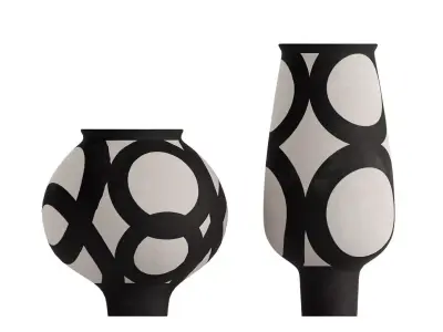Tabletop Decorative Ceramic Vase 3D model