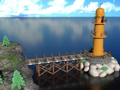 light house 3D model get