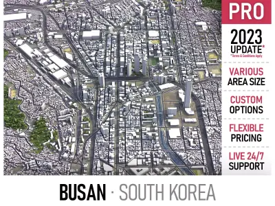 Busan Low-poly 3D model