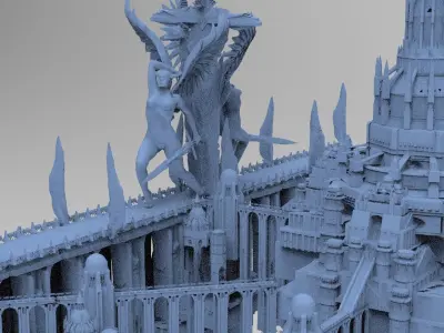 Sir Lancelot Castle Fortress Huge 3D model