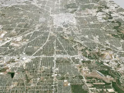 Cityscape San Antonio Texas USA 3D model