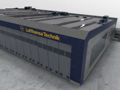 LBSF Hangar 3 Low-poly 3D model