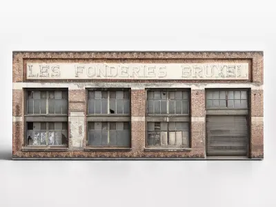 Old Abandoned Factory Realistic Asset Low-poly 3D model