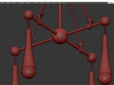TUPELO CHANDELIER Low-poly 3D model