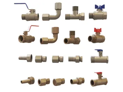 Set Water heater THERMEX ID V pro Wi-Fi Low-poly 3D model