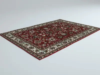 4 Persian Rugs Low-poly 3D model