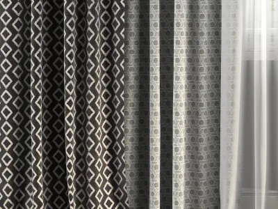 Curtain Set 192 3D model