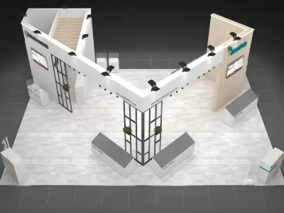 Exhibition Stand 4 Model Pack V-ray 2023 3D model